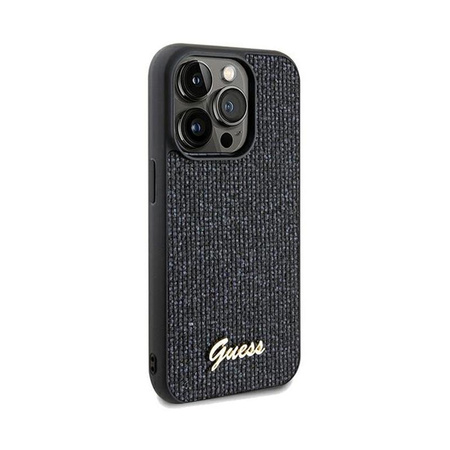 Guess Disco Metal Script - Etui iPhone 13 Pro (czarny)