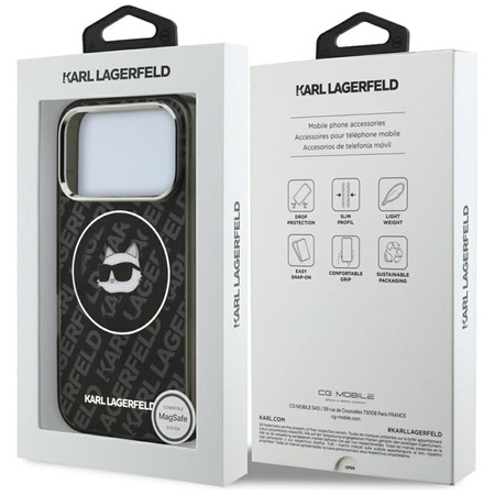 ETUI DO IPHONE 17 PRO do MAGSAFE KARL LAGERFELD ORYGINALNE CZARNE MODNE