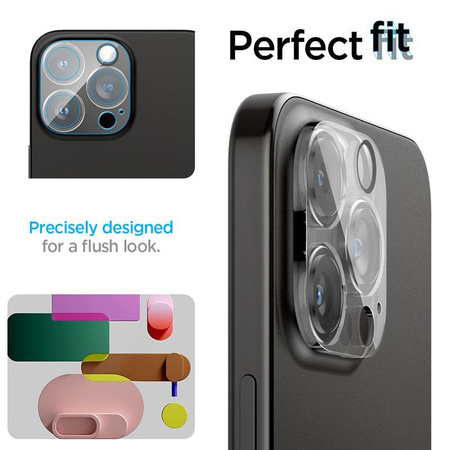 Spigen Optik.TR Camera Protector - Objektivschutzglas für iPhone 15 Pro / 15 Pro Max / iPhone 14 Pro / 14 Pro Max (2 Stück) (Transparent)
