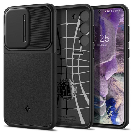 Spigen Optik Armor - Gehäuse für Samsung Galaxy S23 (Schwarz)