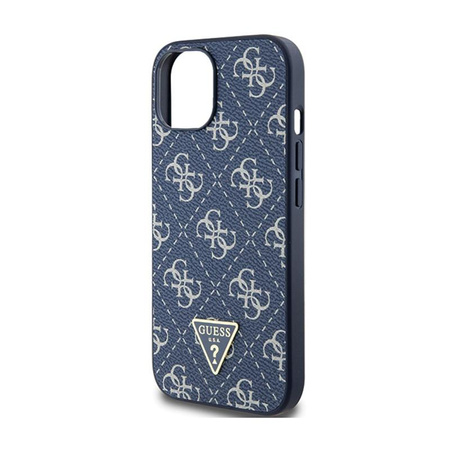 Guess 4G Triangle Metal Logo - Coque pour iPhone 15 Plus (bleu)