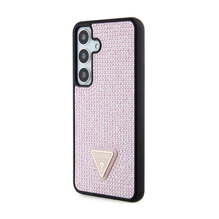 Guess Rhinestone Triangle - Etui Samsung Galaxy S24 (różowy)