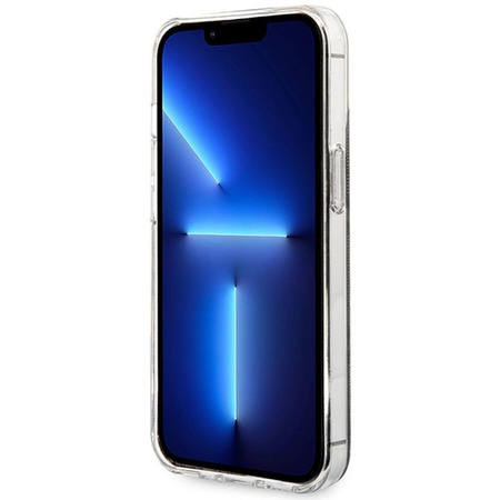 Guess Bundle Pack MagSafe 4G - sada pouzdra pro iPhone 13 Pro Max + nabíječka MagSafe (hnědá/zlatá)