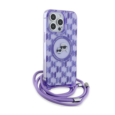 Karl Lagerfeld IML Crossbody Monogram Karl & Choupette Head MagSafe - iPhone 15 Pro Case (purple)