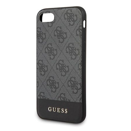 Guess 4G Bottom Stripe Kollektion - Tasche iPhone SE 2020 / 8 / 7 (grau)