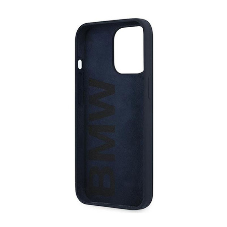 BMW Silicone Signature Llogo - pouzdro pro iPhone 13 Pro Max (Navy Blue)