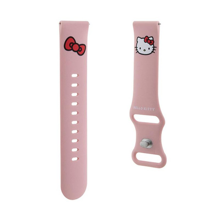 Hello Kitty Silicone Kitty Head - univerzální řemínek pro chytré hodinky 20 mm (růžový)