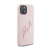 Karl Lagerfeld Silicone Karl Script - Coque iPhone 15 (rose)