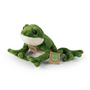 Rappa - Plyšový realistický maskot žáby zelený 15 cm Ekologicky šetrný