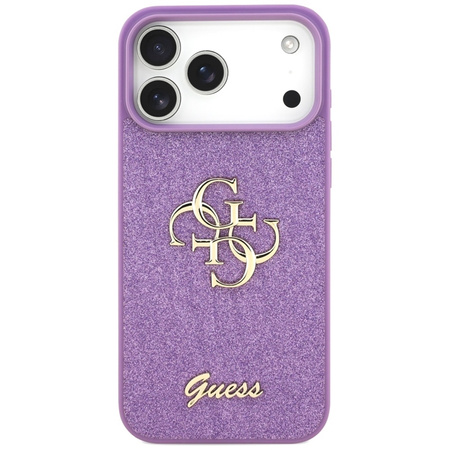 ETUI DO IPHONE 17 PRO MAX GUESS ORYGINALNE FIOLETOWE BROKATOWE MODNE CASE