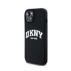 DKNY Liquid Silicone White Printed Logo MagSafe - Case for iPhone 15 / 14 / 13 (black)