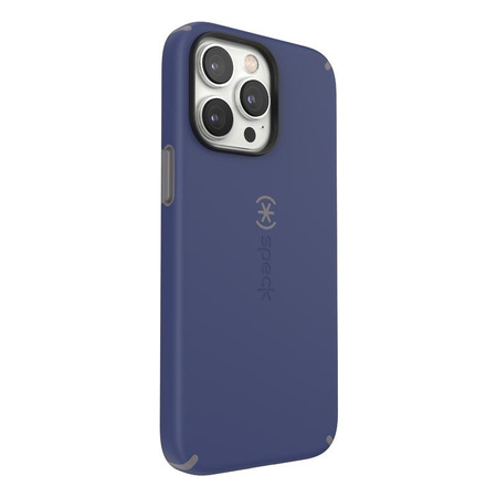 Speck CandyShell Pro - pouzdro pro iPhone 14 Pro Max s povrchovou úpravou MICROBAN (pruská modrá / oblačná šedá)