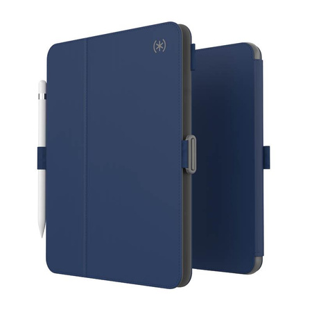 Speck Balance Folio - Étui pour iPad 11" (2025) / 10.9" (2022) avec revêtement MICROBAN avec aimant et support (Arcadia Navy/Moody Grey)