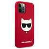 Karl Lagerfeld Choupette Head Silicone - Coque iPhone 12 / iPhone 12 Pro (rouge)