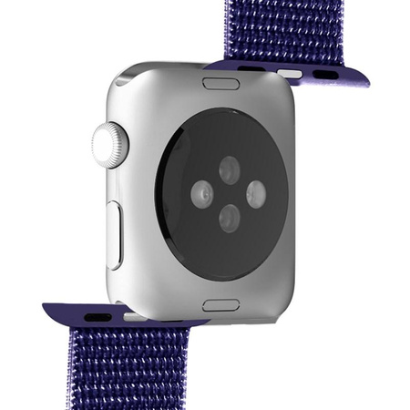 PURO Nylon - Strap for Apple Watch 42/44/45 mm (Navy/Black)
