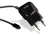 PURO Mini Travel Charger - Tragbares Netzladegerät mit Micro-USB-Kabel (schwarz)