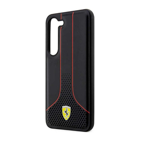 Ferrari Perforierte 296P Collection - Hülle für Samsung Galaxy S23+ (schwarz)