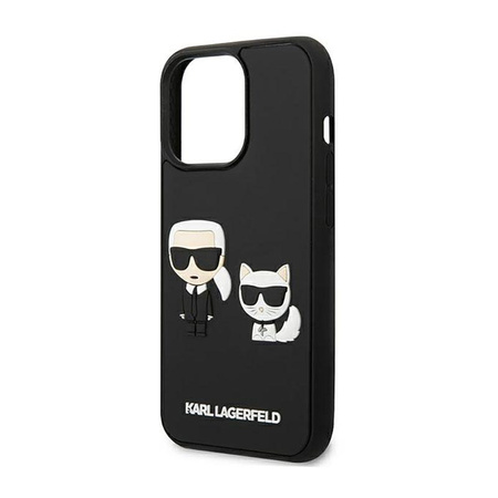 Karl Lagerfeld Ikonik 3D Karl & Choupette - Coque iPhone 13 Pro Max (noir)