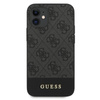 Guess 4G Bottom Stripe Kollektion - iPhone 12 mini Tasche (grau)