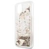 Guess Liquid Glitter Hearts - iPhone 11 Pro Max Tasche (Gold)