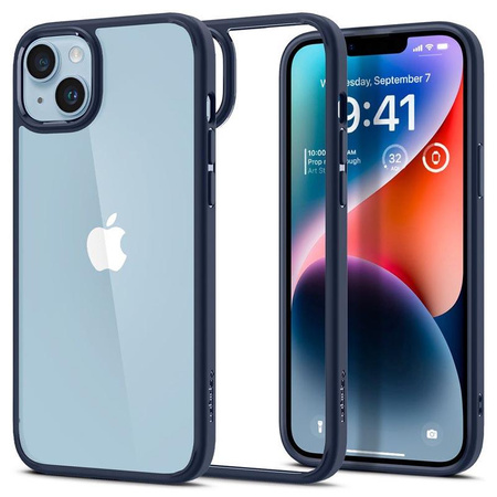 Spigen Ultra Hybrid - tok iPhone 14 készülékhez (sötétkék)
