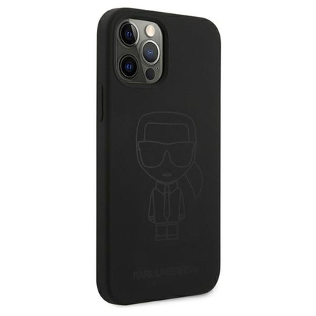Karl Lagerfeld Silikonové pouzdro Ikonik Outline - iPhone 12 / iPhone 12 Pro (černé)