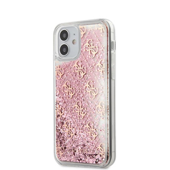 Guess 4G Liquid Glitter - Coque pour iPhone 12 Mini (rose)