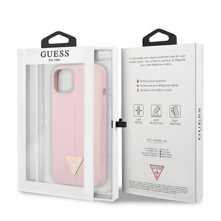 Guess Silicone Triangle Logo - iPhone 13 mini Case (lilac)