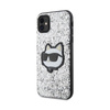 Karl Lagerfeld NFT Glitter Choupette Patch - Etui iPhone 11 (Srebrny)