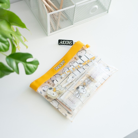 Przybory Szkolne Snoopy dla Dzieci Zestaw Piórnik Długopis Notesy Spinacze