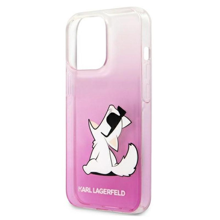 Karl Lagerfeld Choupette Fun - pouzdro pro iPhone 13 Pro Max (růžové)