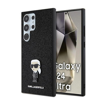 Karl Lagerfeld Fixed Glitter Ikonik Logo Metal Pin - Samsung Galaxy S24 Ultra Tasche (schwarz)