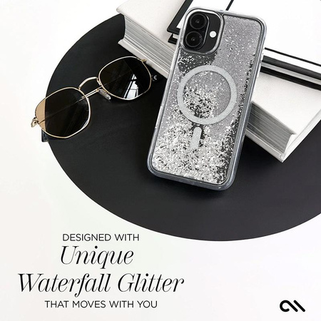 Etui Case-Mate Waterfall Silver MagSafe do iPhone 16 Pro Max – Olśniewający Blask i Niezawodna Ochrona