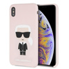 Karl Lagerfeld Silicone Iconic - Coque iPhone Xs Max (rose clair)