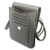 Guess Wallet Saffiano Triangle Logo Phone Bag - Smartphone and Accessory Bag (Grey)