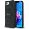 Guess 4G Circle Classic Logo MagSafe - étui pour iPhone 16e (noir)