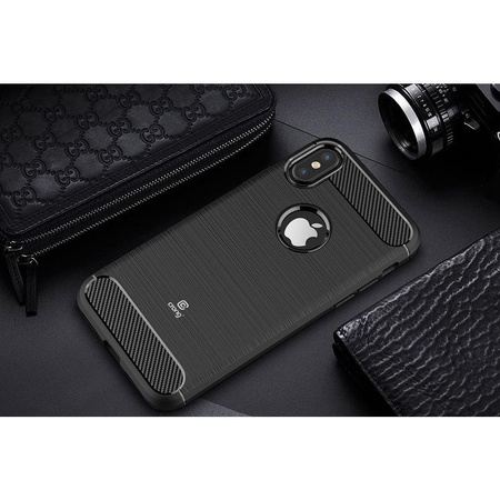 Crong Soft Armour Cover - iPhone Xs / X tok (fekete)