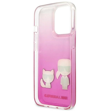 Karl Lagerfeld Ikonik & Choupette - iPhone 13 Pro Case (pink)