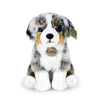 Rappa - Mascotte en peluche réaliste de berger australien assis 30 cm Respect de l'environnement