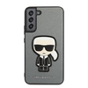 Karl Lagerfeld Saffiano Ikonik Patch - Etui Samsung Galaxy S22+ (srebrny)