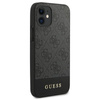 Guess 4G Bottom Stripe Kollektion - iPhone 12 mini Tasche (grau)