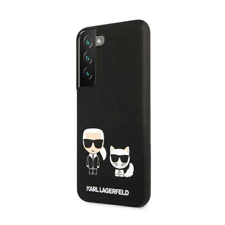 Karl Lagerfeld Szilikon Karl & Choupette - Samsung Galaxy S22+ tok (fekete)