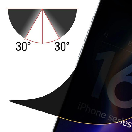 3mk Silky Matt Privacy - Matt adatvédelmi fólia iPhone 16 készülékhez
