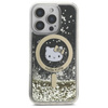 Hello Kitty Liquid Glitter Fever MagSafe - pouzdro pro iPhone 16 Pro (černé / zlaté)