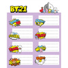BT21 - Satz mit 16 Aufklebern für Hefte/Bücher