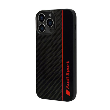 Audi Carbon Fiber Stripe - pouzdro pro iPhone 13 Pro Max (černé)