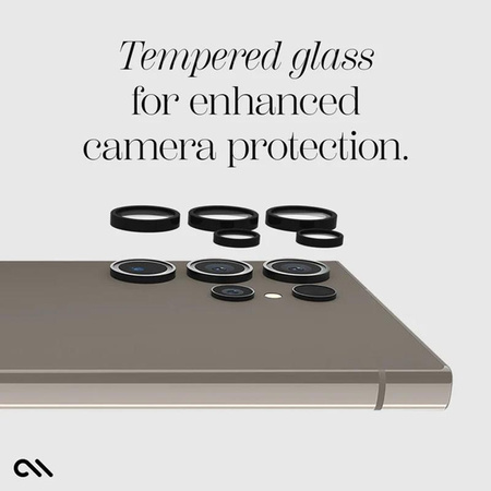 Case-Mate Aluminum Ring Lens Protector - ochranné sklo pro objektiv fotoaparátu telefonu Samsung Galaxy S24 Ultra (černé)
