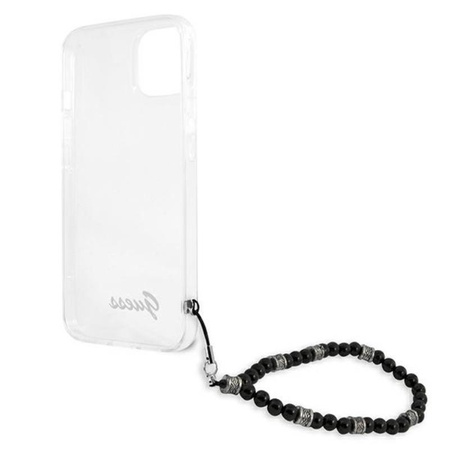 Guess Black Pearl Strap - iPhone 13 Mini Tasche (Transparent)