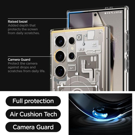 Spigen Ultra Hybrid - Gehäuse für Samsung Galaxy S24 Ultra (Zero One Natural Titanium)