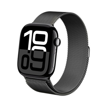 Crong Milano Steel - Řemínek z nerezové oceli pro Apple Watch 38/40/41/42 mm (grafitová)